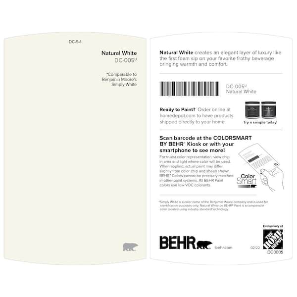 5 gal. Designer Collection #DC-005 Natural White Eggshell Interior Paint