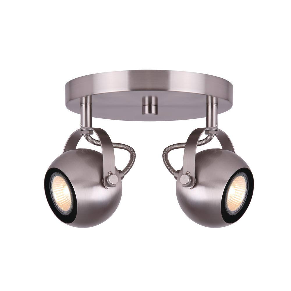 CANARM Murphy 0.77 Ft. 2-Light Brushed Nickel Halogen Or LED Track ...