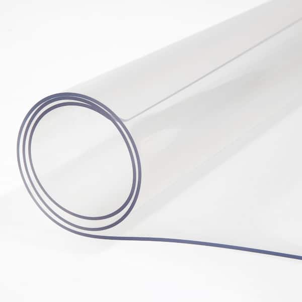 Plastic Table Cover 42 in. x 96 in. 2.0 mm Thick Clear Table Protector Rectangle PVC Desk Mat Waterproof