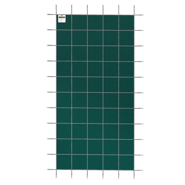 Pool Safety Cover Fits 18 x 36 ft. Rectangle Inground Safety Pool Cover Green Mesh Solid Pool Safety Cover for Swim Pool