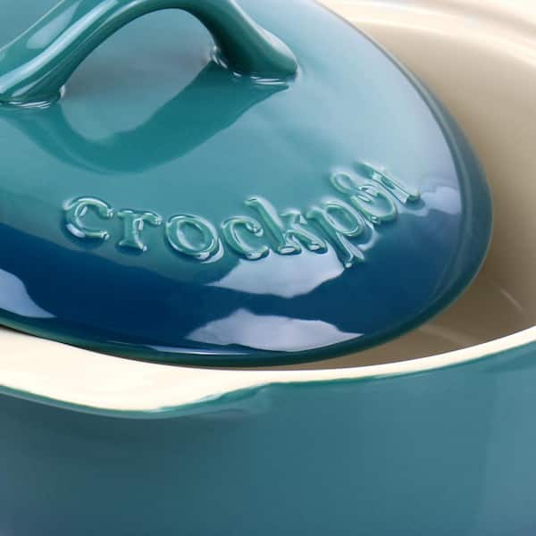 Crock-Pot Artisan 5.6 qt. Gradient Teal Rectangular Stoneware Bake Pan  985116903M - The Home Depot