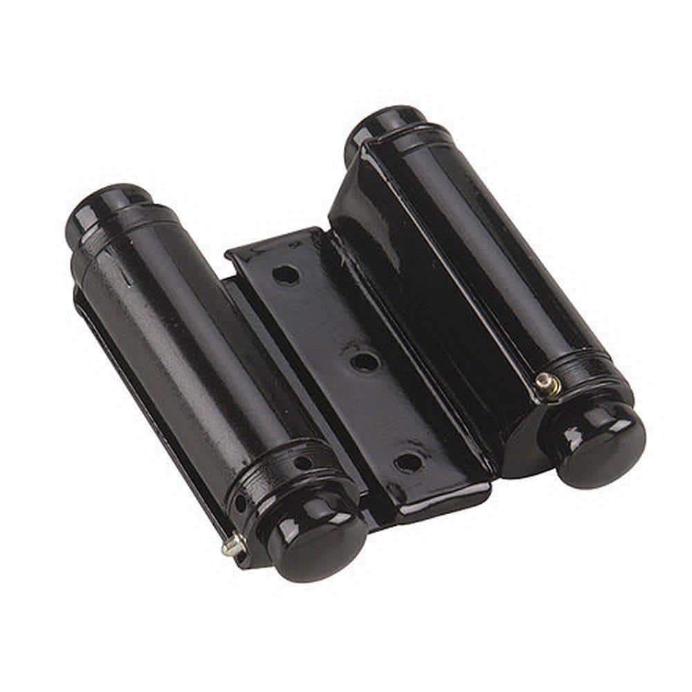 Black Double Action Spring Hinge for Interior Door, 3 3/4-inch