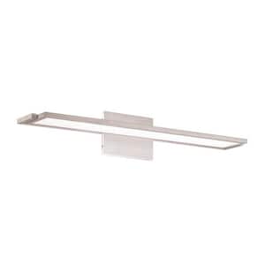 Line 24 in. Brushed Aluminum LED Vanity Light Bar and Wall Sconce, 3000K