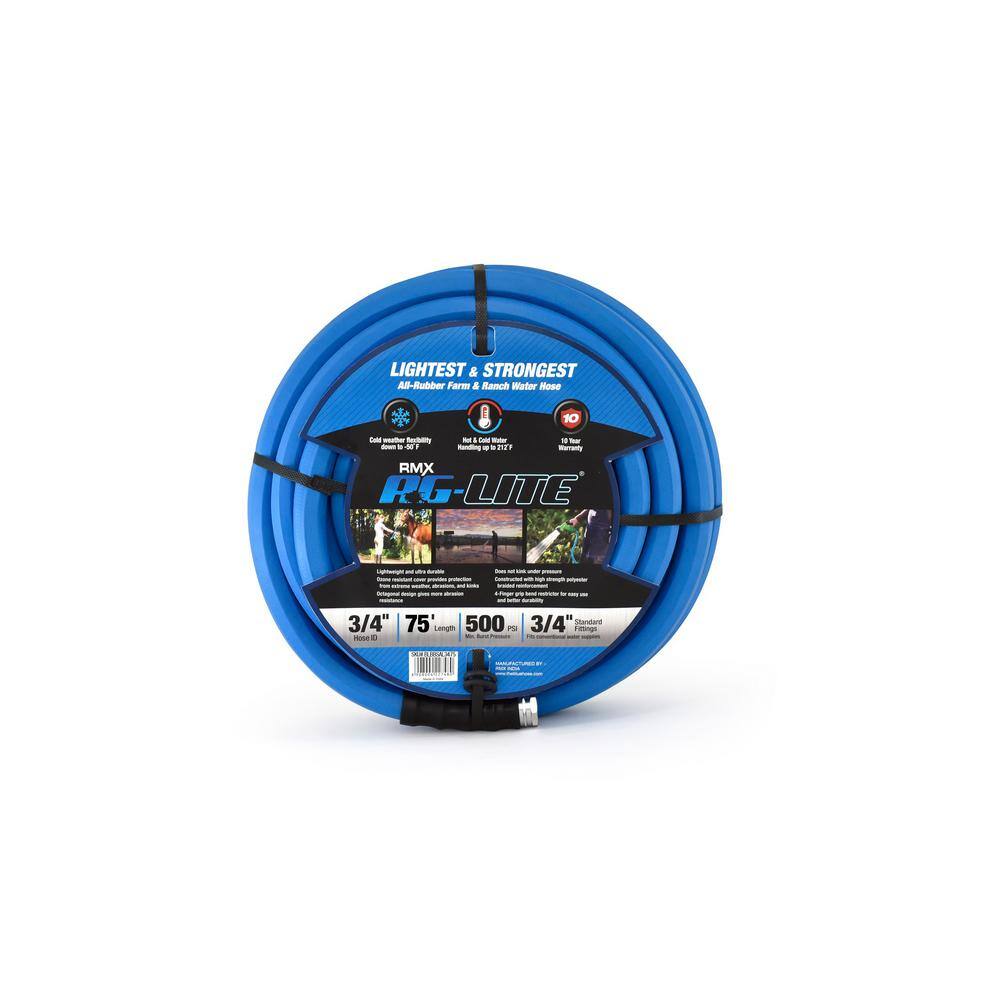 BLUBIRD AG-Lite 3/4 in. x 75 ft. Rubber Water Hose BLBBSAL3475 Sansujyuku sansujyuku.com