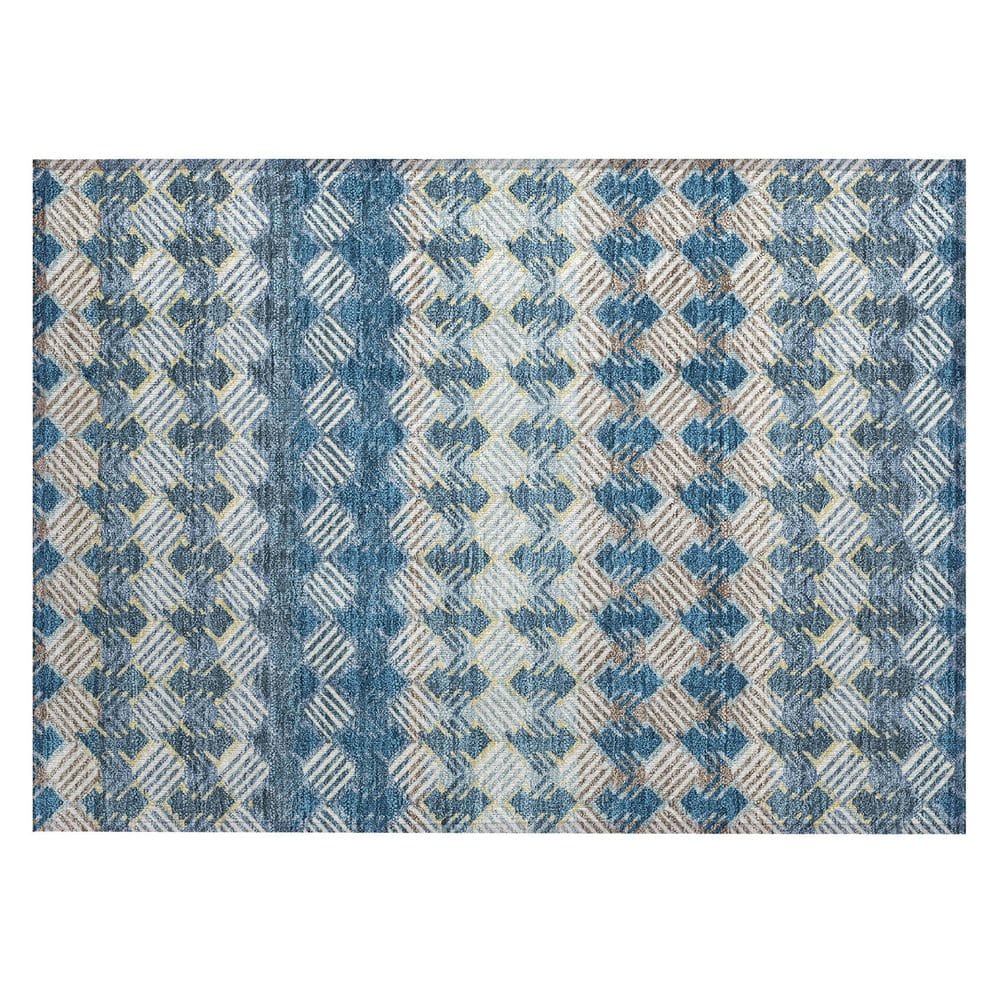Chantille Machine Washable Indoor/Outdoor Abstract ACN2773 Denim 3 ft. x 4 ft. Area Rug price history on PriceWatchPro
