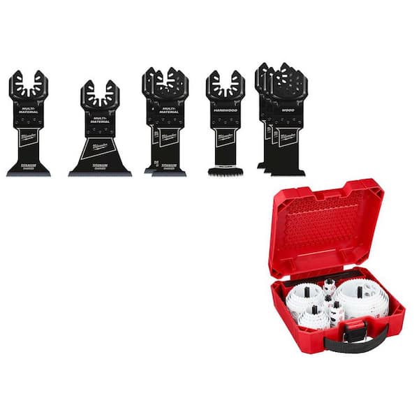 Milwaukee Oscillating Multi-Tool Blade Set with Hole Dozer General Purpose Bi-Metal Hole Saw Set (36-Piece)
