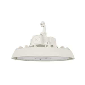 12.8 in. Integrated LED UFO High Bay Light Fixture White Garage Light Up to 33600 Lumens 4000K/5000K, 0-10-Volt Dimmable