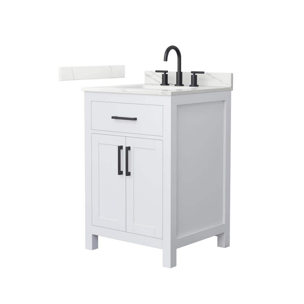 Beckett 24" White Freestanding Vanity with Quartz Top