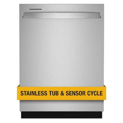 24 in. Fingerprint Resistant Stainless Steel Dishwasher with Tub and Tall Top Rack