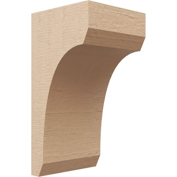 Ekena Millwork 8 in. x 16 in. x 8 in. Wide Legacy Rough Cedar Woodgrain TimberThane Corbel, Primed Tan