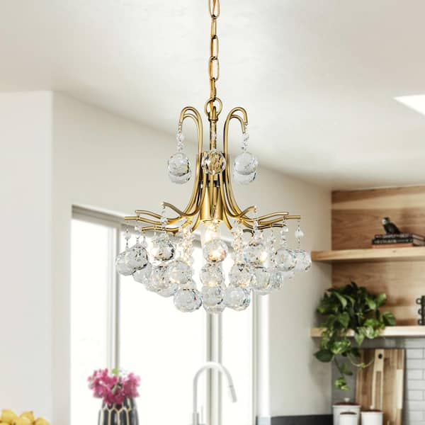 ALOA DECOR Wyndmoor 1-Light Unique/Statement* Tiered Chandelier with Wrought Iron Accents in Antique Brass