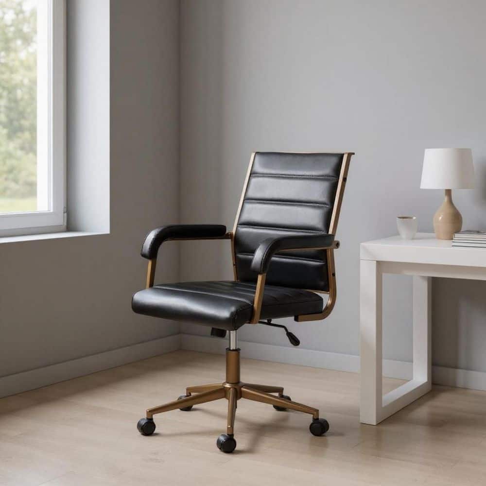 Polyurethane Ergonomic Chair in Black with Adjustable Arms price history on PriceWatchPro