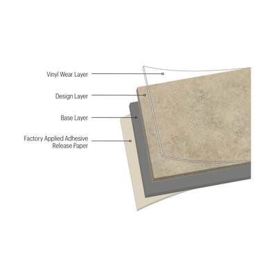 Stylistik II 12 in. x 12 in. Peel and Stick Adobe Square Russet Vinyl Tile (45 sq. ft./Case)
