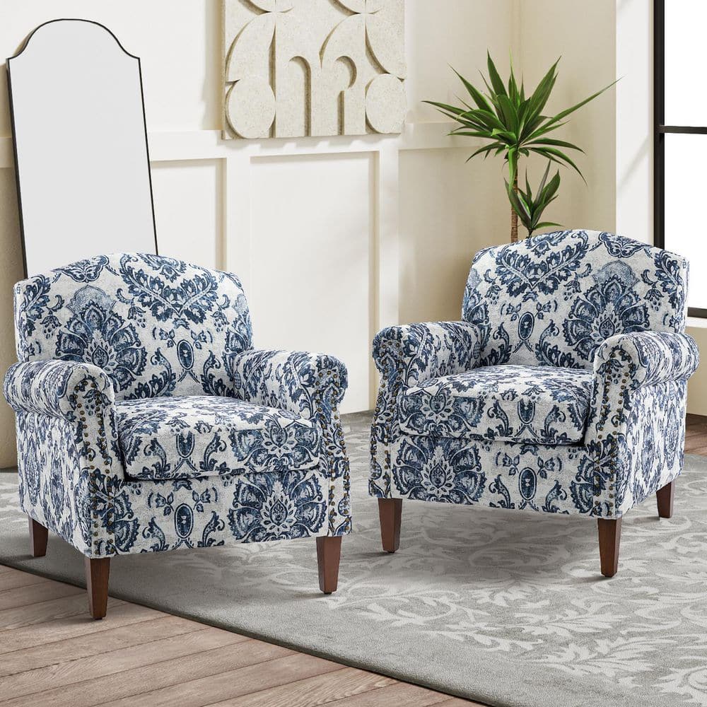 Gianluigi Navy Armchair with Nailhead Trims (set of 2) price history on PriceWatchPro