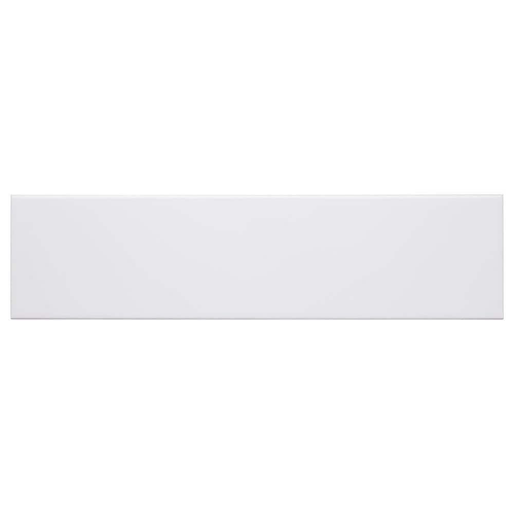 Alva Pablina White 4 in. x 16 in. Glossy Ceramic Subway Wall Tile (10.76 sq