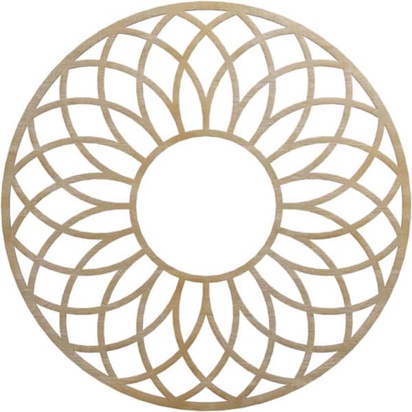 0.375 in. x 36 in. x 36 in. Wood Medallion Moulding