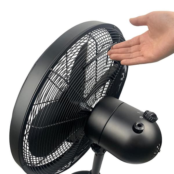GOOD HOUSEKEEPING Retro 16 in. All-Metal Pedestal Fan in Matte