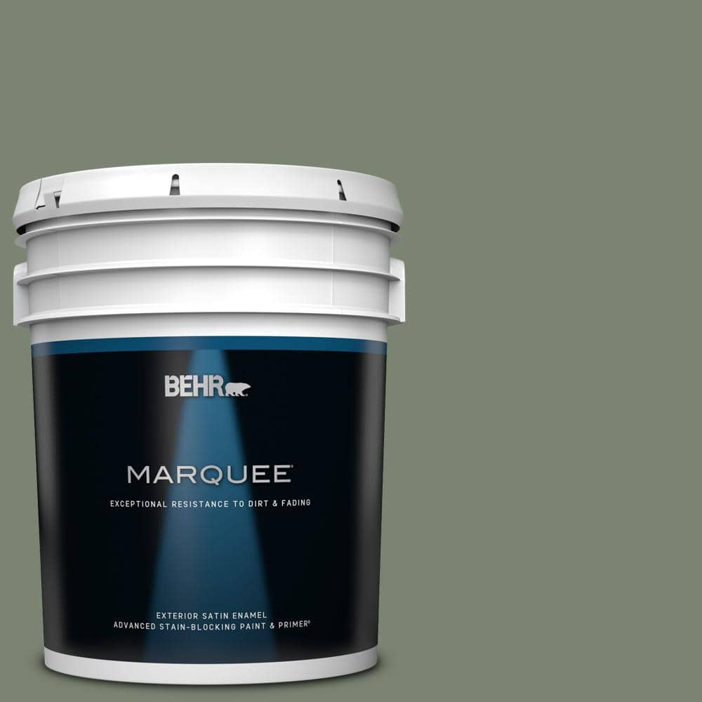 BEHR MARQUEE 1 qt. #ICC-77 Sage Green Semi-Gloss Enamel Exterior