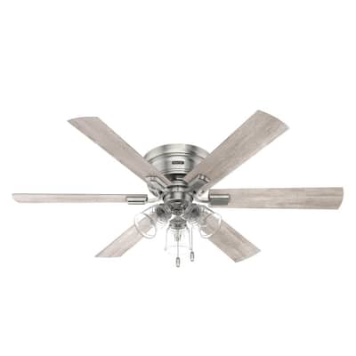 Alvarado 52 in. Indoor Brushed Nickel Ceiling Fan with Light Kit