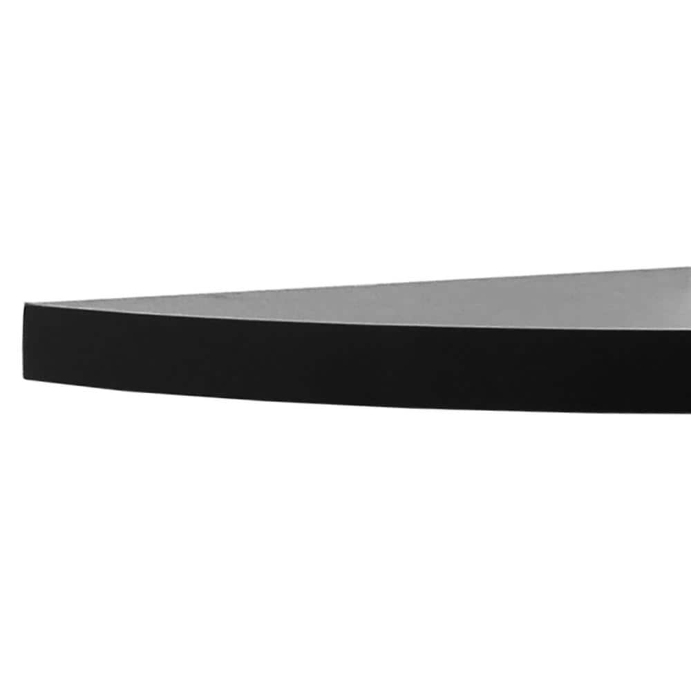 InPlace 18" x 18" Floating Corner Shelf Wall Mounted Black - Modern Decor, MDF, Smooth Finish