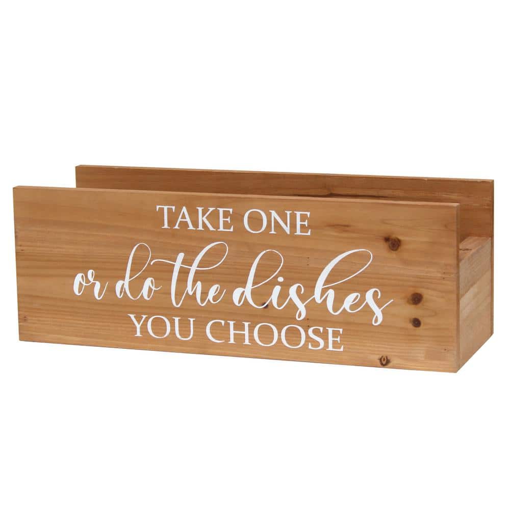 5.50 in. H x 5.50 in. W x 15.75 in. D Natural WoodCountertop Organizer Take