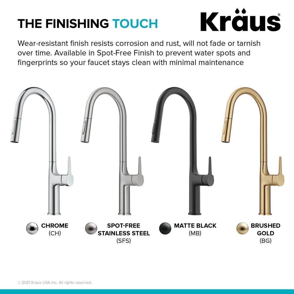 Tall Stainless Steel Pull-Down Kitchen Faucet with Spray