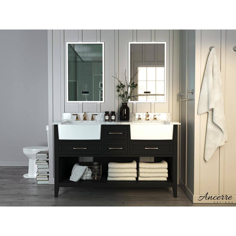 Ancerre Designs Hayley 60 in. W x 20.1 in. D x 34.6 H Bath