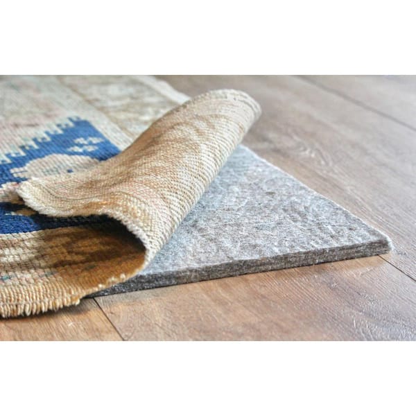 Home Must Haves 1/3 Thick Premium Non-Slip Reduce Noise Carpet Mat for Hardwood Floor Rug Pad, 2' x 7' Feet, Grey