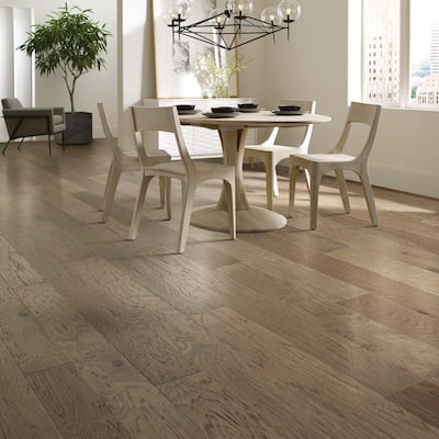 Hampshire 6-3/8 in. W Weathered Engineered Hickory Water Resistant Hardwood Flooring (30.48 sq. ft./case)