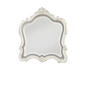 45 in. W x 45 in. H Wood White Vanity Mirror