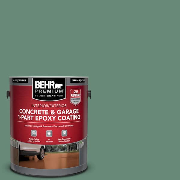 1 gal. #PFC-44 Green Adirondack Self-Priming 1-Part Epoxy Satin Interior/Exterior Concrete and Garage Floor Paint