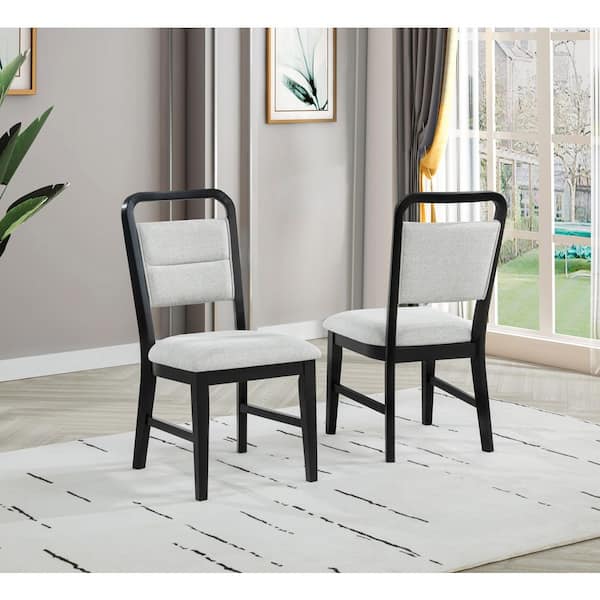 Camden Gray/Black Twill Dining Chairs (Set of 2)