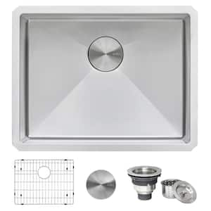 Undermount Stainless Steel 23 in. Single Bowl Kitchen Sink 16-Gauge