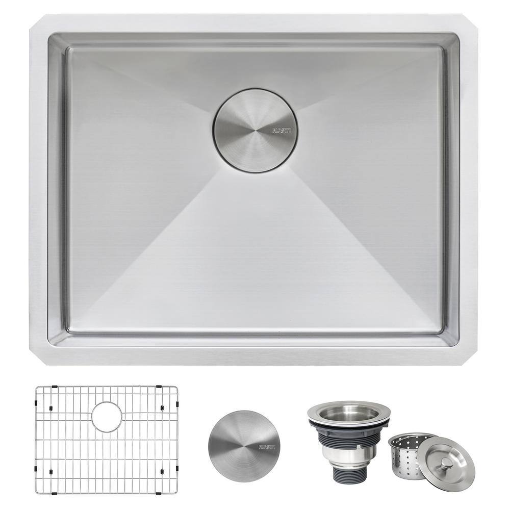 Gravena 23 in. Undermount Single Bowl 16-Gauge Stainless Steel Kitchen Sink in Matte Gold with Rounded Corners price history on PriceWatchPro
