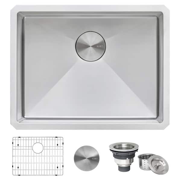 Ruvati Gravena 23 in. Undermount SIngle Bowl 16-Gauge Stainless Steel Kitchen Sink in Matte Gold with Rounded Corners