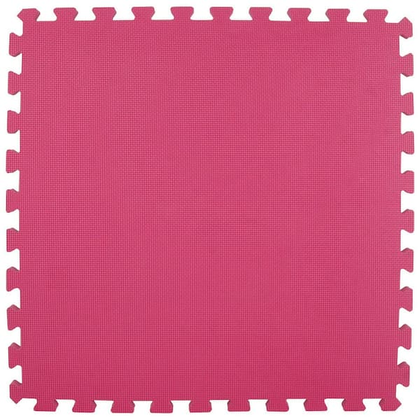 Greatmats Premium Pink 24 in. W x 24 in. L Foam Kids and Gym Interlocking Foam Tiles (58.1 sq. ft.) (15-Pack)