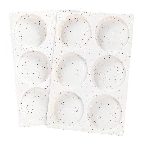 2 Pack Silicone Extra-Large Muffin Top Baking Pan Non-Stick Set for Oven, English Muffins, Whoopie Pies