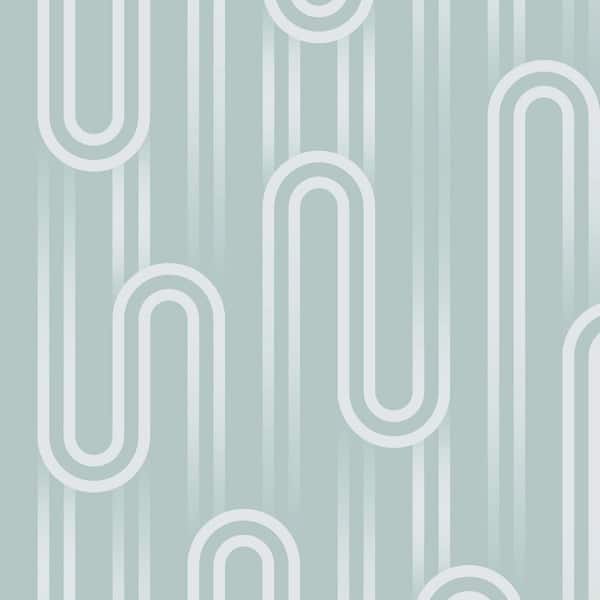 Ups n Downs Pistachio Matte Non Woven Removable Paste the Wall Wallpaper
