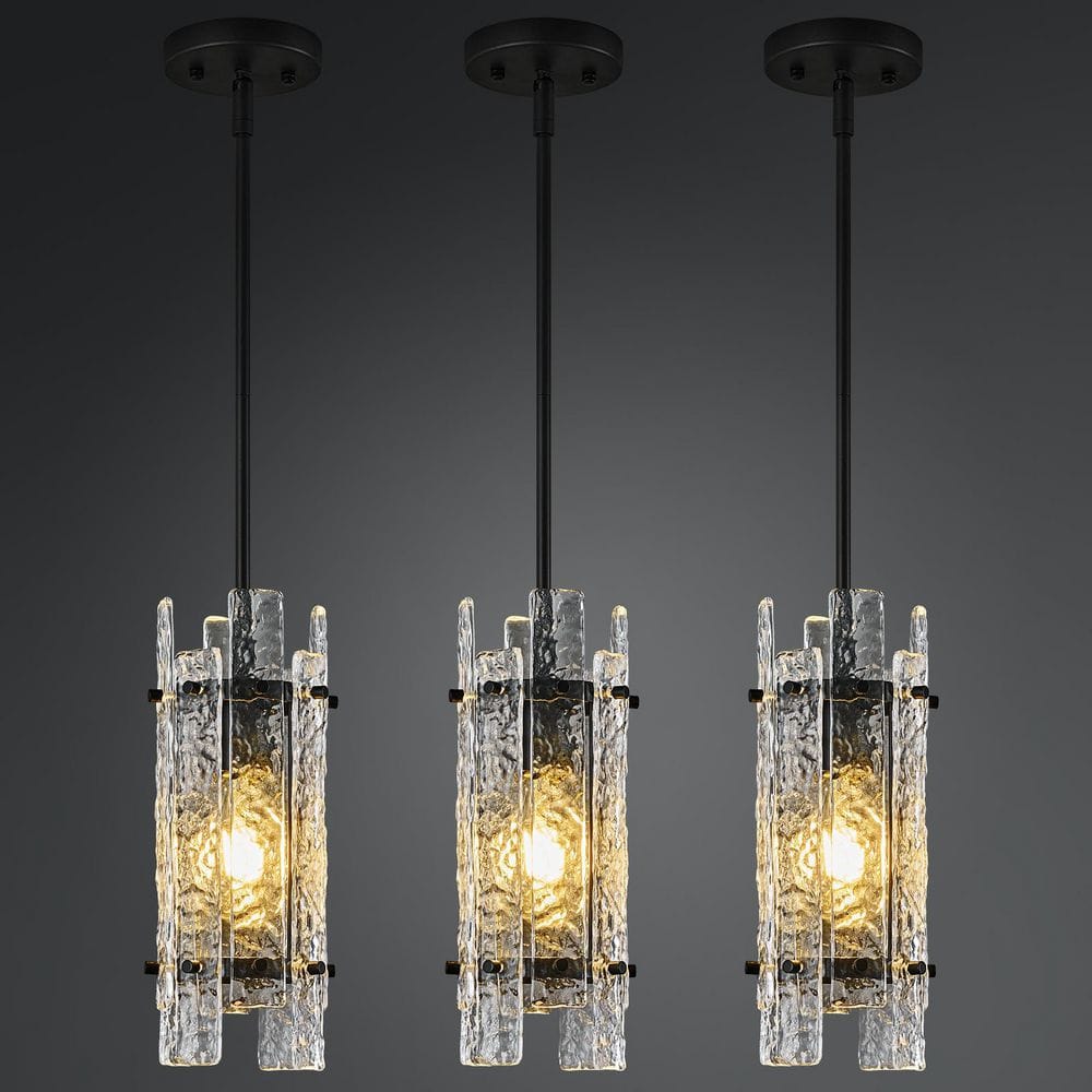 Home Lighting 3-Light Black Modern Crystal Pendant Lighting Glass Chandeliers for Bedroom JP-086 price history on PriceWatchPro