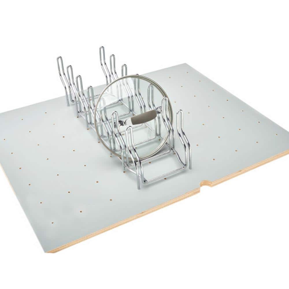 5.5 in. H x 5.25 in. W x 16.88 in. D Chrome Kitchen Drawer Lid Organizer for Drawer Peg Boards price history on PriceWatchPro