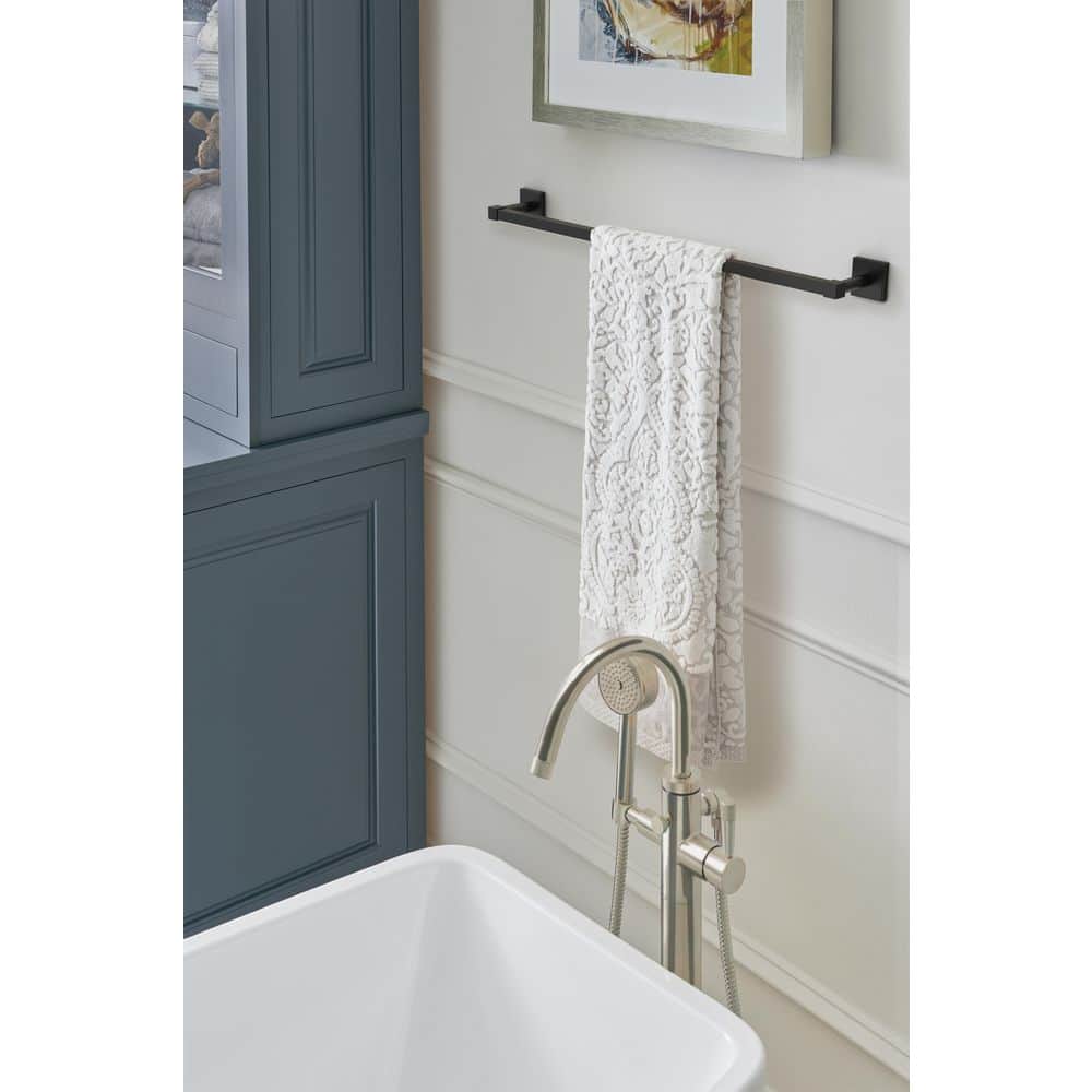 Matte Black 24-Inch Wall Mounted Towel Bar