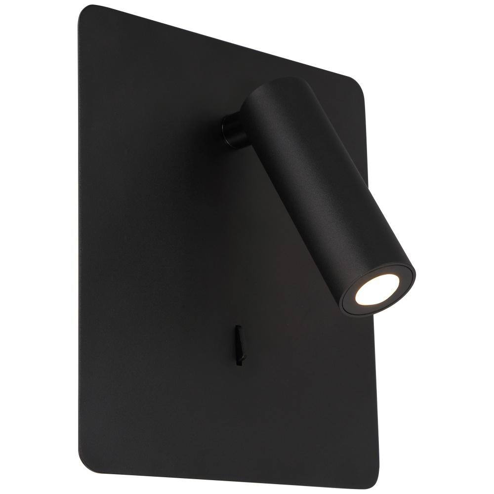 Matte Black Adjustable Cylinder LED Wall Sconce