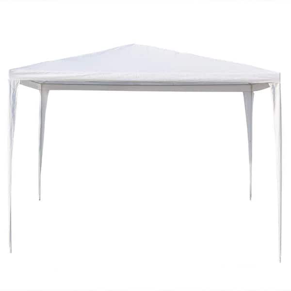 SKONYON 10 ft. x 10 ft. White Canopy Tent Heavy-Duty Wedding Party Tent Canopy