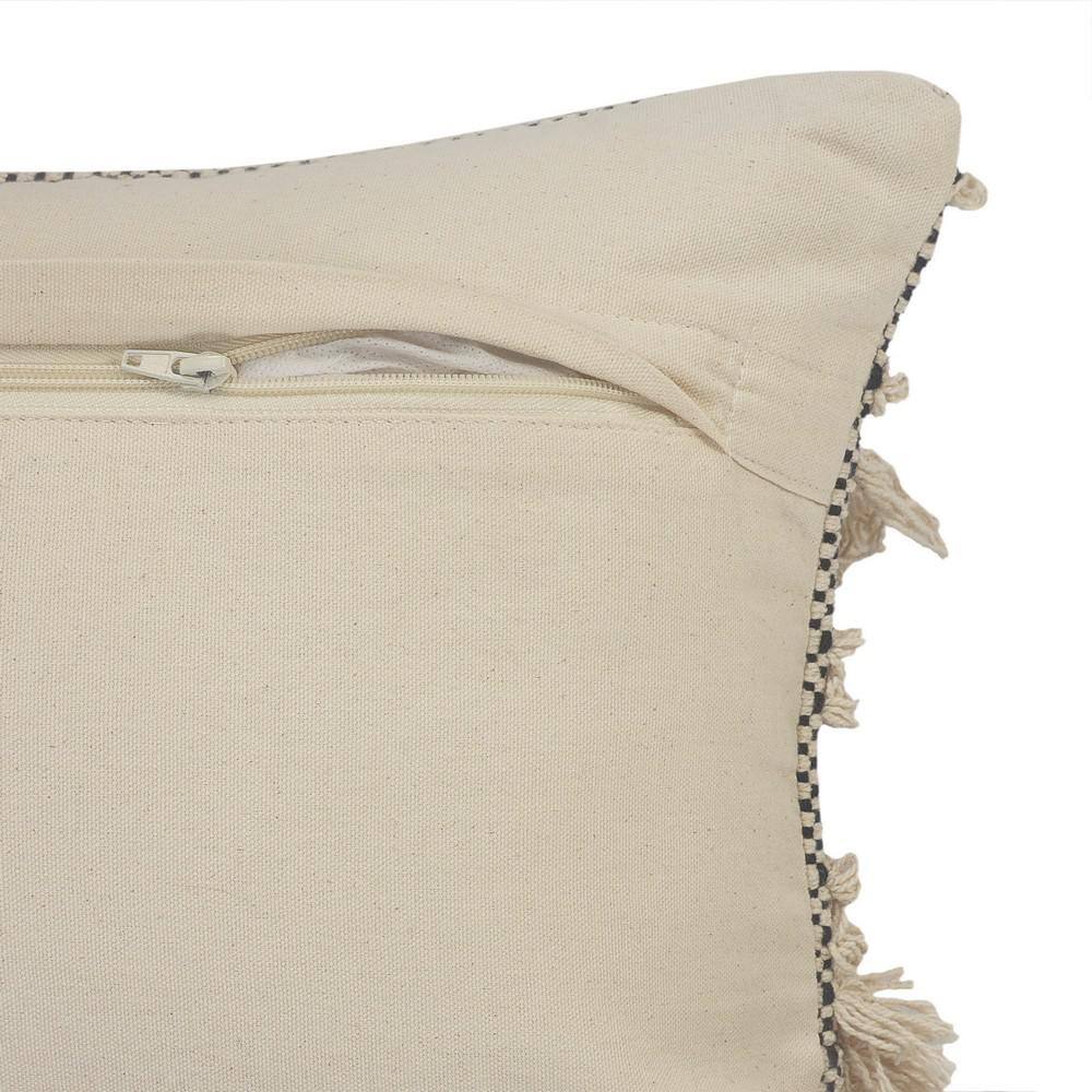 Ellisan Fringed Cotton Throw Pillow