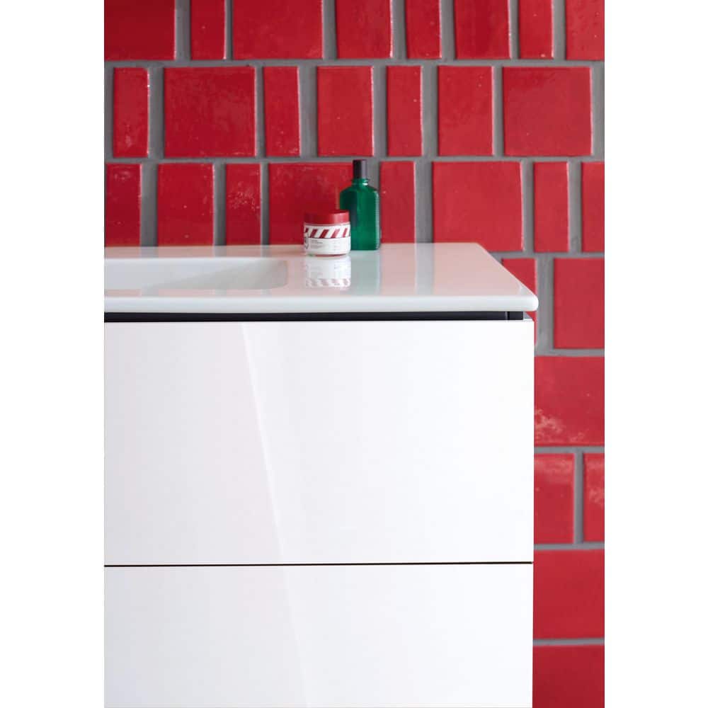 40.13'' White High Gloss Wall-Mounted Single Vanity
