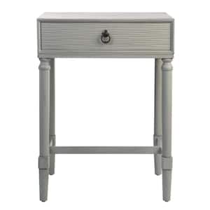 Mabel 19 in. Rustic Gray Rectangle Wood Storage End Table