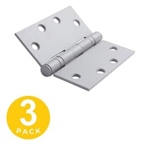 4.5 in. x 4.5 in. Prime Coat Full Mortise Squared Ball Bearing Hinge with Removable Pin - Set of 3