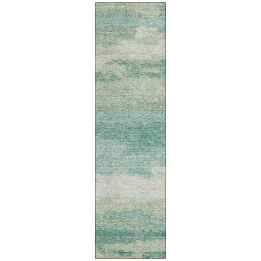 Chantille Machine Washable Indoor/Outdoor Abstract ACN2870 Aqua 2 ft. x 7 ft. Runner Rug price history on PriceWatchPro