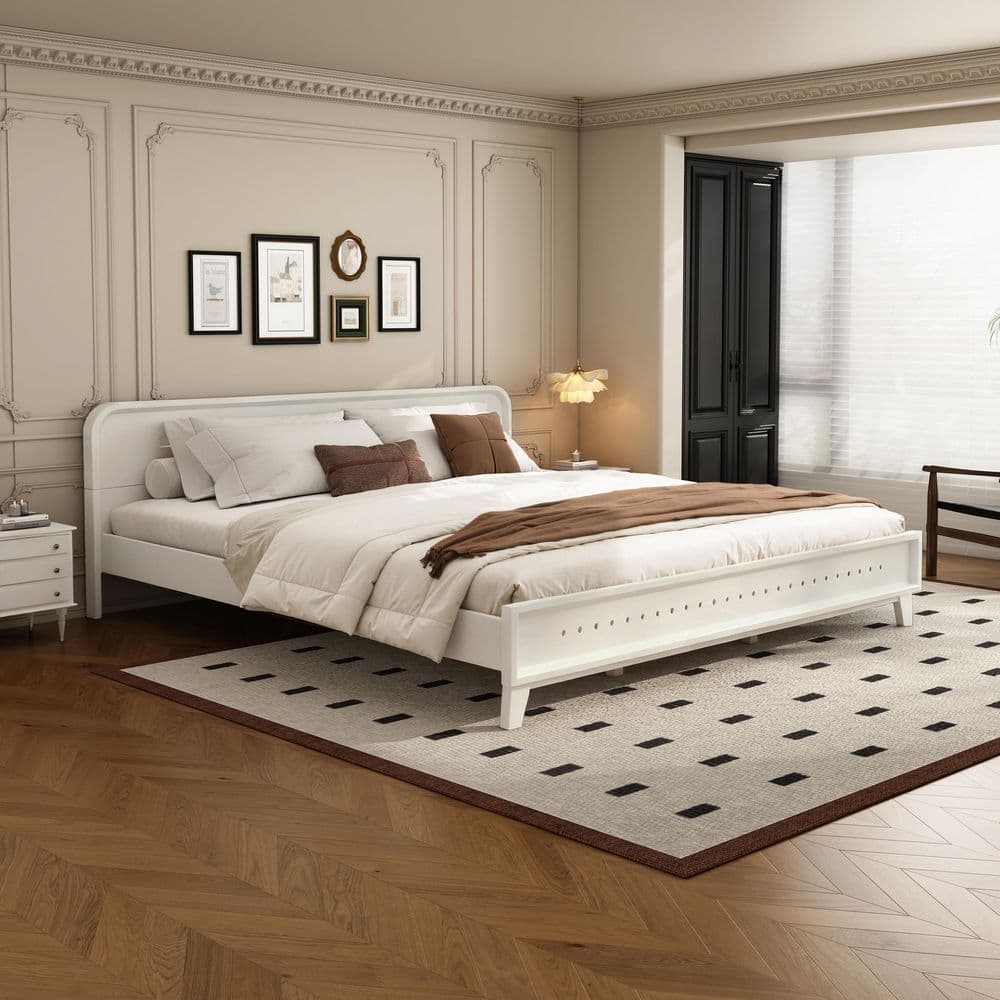 CHRISTOPHER KNIGHT HOME Aspen Modern White Wood Frame King Size ...