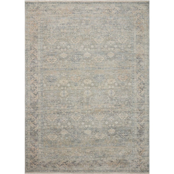 Blake 7 ft. 10 in. x 10 ft. 2 in. Sky / Beige Transitional Area Rug